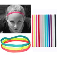 1-4pcs Pieces Solid Thick Non-Slip Elastic Sports Outdoor Headbands Hair Headbands Exercise Hair Bands Sweatbands for Women Men