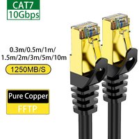 0.5M-10M Cat7 Ethernet Cable 10Gbps High Speed Gigabit FFTP STP RJ45 LAN Cable Network Cable Patch Code for Router Ethernet