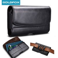 Universal Leather Phone Holster Belt Case Mobile Phone Bag For iPhone 14 13 Samsung Huawei Xiaomi Men Waist Bag Pouch Pack