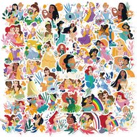 10/30/50pcs Cute Disney Princess Rapunzel Ariel Snow White Cartoon Stickers Waterproof Kawaii Decorative Stationery Laptop