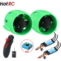 Underwater Thruster 4-Blade CW CCW Engine / Dual-way Waterproof Brushless ESC 40A / Radio Transmitter DS650 For RC Boat Jet Boat