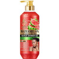 ROUSHUN Watermelon SCRUB SHOWER GEL 1000ML Moisturizing and Moisturizing Skin Fragrance Retention Large Capacity Shower Gel