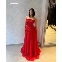 Lena Elegant Evening Dresses for Woman Party 3D Flowers Red Customized Prom Luxury Dresses for Special Occasions Shawl Dress