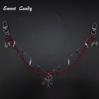 Adjustable Detachable ITA Bag Double Chain Post-Punk Gothic Pendant DIY Bag Decorative Chain Pain Bag Charm Fashion Waist Chain