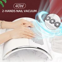 ใHot Itemใ3 Fans Powerful Suction Professional Nail Dust Collector 40W Fan Nail Vacuum Cleaner Nail Dust Extractor For Nails Man
