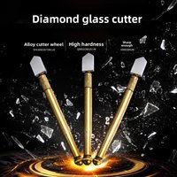 Anti Slip Handle Diamond Glass Cutter 175mm Handy Cutting Pen for Daily Glass Tile Carving And Construction Processing Work