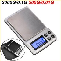 New 2026 500g/0.01g 2000g/0.1g Digital Kitchen Scale Jewelry Gold Balance Weight Gram LCD Pocket Weighting Electronic Scales