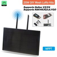 25W MPPT Solar Panel 868 915Mhz Battery Outdoor Waterproof Heltec V3 LoRa Meshtastic For RAK4630 LILYGO ESP32 Arduino LoRa IoT