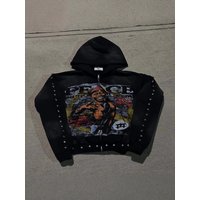 2026 new American hip-hop loose hoodie street art graffiti print unisex trendy fashion hoodie punk Y2K retro personality niche