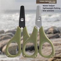2-Pack Abs Handle Fishing Scissors - Lightweight, Sharp, and Durable Mini Fishing Scissors with Ergonomic Handles, Easy to Trim Fishing Line, Ideal for Lead Weights and Fine Metal Wires, Outdoor