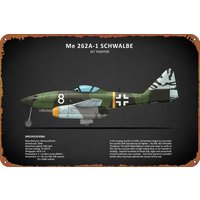 The ME 262 Metal aluminum poster retro home decoration bar office coffee shop kitchen bedroom restaurant garage supermarket stor