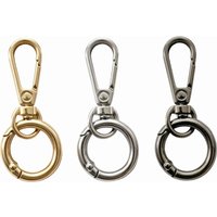 2-10 pcs Swivel Clasp Clip, Metal Swivel Snap Hooks, Double Opening Key Chain Clip with Key Ring for DIY Crafts Lanyard Making