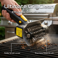 Electric Bbq Brush Bbq Grill Cleaning Tool Brush Multi Functional Lithium Battery Bbq Cleaning Brush 2000mah Battery Life