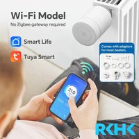 RKHK Tuya WiFi Inteligentny Termostat, Termostatyczny Zawór Grzejnikowy TRV, Regulator Temperatury Kompatybilny z Alexa, Google Home i Alice
