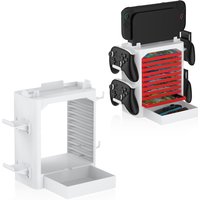 Game Storage Tower NS153B For Switch/Switch 2,Organizer Stand with 10 Game Disk Rack, Controller & Switch Holder