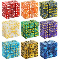 6-Sided Game Dice 16mm Marble Acrylic D6 Dice Set for DND, RPG,Table Board Game or Teaching Math