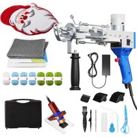 Kit de pistolet à tufting avec tondeuse, kit de démarrage pour pistolet à tufting, pistolet à tufting 2-en-1 pour tapis (coupe et boucle) et tondeuse à tufting, machine à tufting