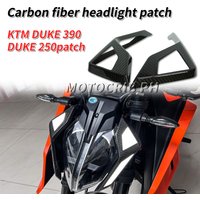 Motorcycles Carbon Fiber Headlight Guard Lens Cover Protector For KTM DUKE 390 Motorcycles Headlamp Guard Lens Cover 2024-2025