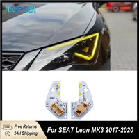 Yellow Angel Eyes DRL Boards For Seat Leon MK3 Cupra Daytime Running Light 5F0941475A 5F0941476A LED Headlight 90112019 2217059 image 4