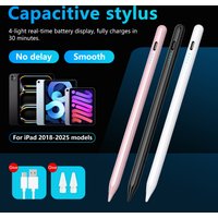 Latest stylus for iPad 2018-2025. Fast charging, palm rejection & tilt sensitivity. Compatible with iPad 10/9/8/7/6, iPad Pro 12