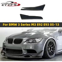Real Carbon Fiber Car Front Bumper Side Wrap Corner Guard Spoiler Wing For BMW 3 Series E92 E93 M3 2008-2013 Auto Parts
