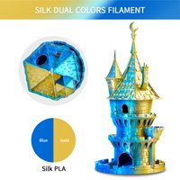 ERYONE 1KG Silk Dual Color PLA 3D Printer Filament 1.75mm, Dual-Color Coextrusion Silky Shiny Finish, 1kg Spool