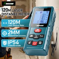 FEIDSIDE Télémètre laser 120M rechargeable Type-C, haute précision, écran LCD rétroéclairé HD, modes de mesure multiples, outil de mesure