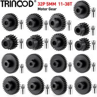 TRINOOD Steel 32P Motor Gear Pinion 11-38T 5MM for 1/10 1/8 1/6 1/5 RC Buggy Monster Truck Drift Car Off-Road Crawler Parts