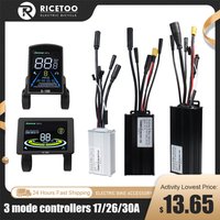 3 mode Controller Ebike Sine Wave Waterproof Controlle 17A 26A 30A with Color S-100 Or H-100 Display