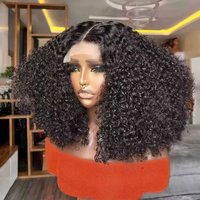 Water Wave Curly Bob Wigs 300Density Natural 13x4 Lace HD Transparent Lace Wigs 2x6 Lace Front Human Hair Wigs PrePlucked