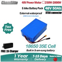 Ebike Elektrische Fiets Accu Akku 48V 20ah 25ah 28 30ah 40ah 50ah for 500w 1000w 1500w 2000w Bafang motor 18650 Lithium Batterij
