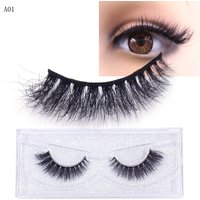 AMAOLASH Mink False Eyelashes 3D Mink Lashes Handmade Glamorous Strip Lashes Volume Fake Eyelashes Natural Long Eye Lashes A10