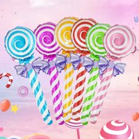 6/12pcs Colorful Lollipop Balloon Set Hands Lollipop Foil Balloons Wedding Birthday Party Decorations