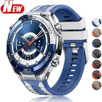 Dual-Color Silicone Watch Band for Huawei Watch Ultimate 2 Breathable Soft 22mm Watchband Fit for Huawei Ultimate 2 Replace Band