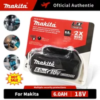 Makita Original packaging18V 6000mAh rechargeable power tool battery, replace lithium-ion LED LXT BL1860B BL1860 BL1850makita18V