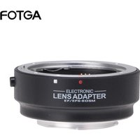 FOTGA Auto Focus AF Electronic Lens Adapter Ring for Canon EF EF-S to EOS M EF-M Camera