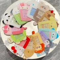 Cute Sanrio KT Plush Card Case Keychain Kuromi Cinnamoroll Melody Card Holder Kawaii Photo Card Display Sleeves Cute Bag Gifts