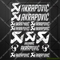 For Akrapovic Exhaust Decal Motorcycle Sticker Helmet Stickers Tank Logo Kit