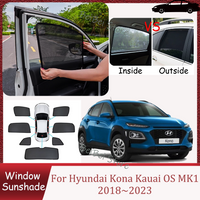 For Hyundai Kona Kauai OS MK1 2018~2023 2019 2020 2021 2022 Car Magnetic Mesh Privacy Sunshade Side Window Sun Shade Accessories