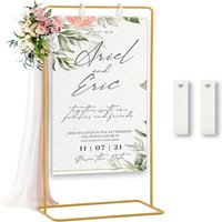 Arch stand for wedding sign Rack Metal Easel welcome Wedding Sign Holder 6FT size with leather Hanging Straps