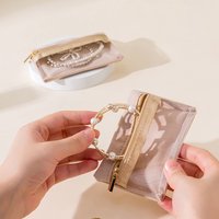 1/2/4pcs Portable Velvet Jewelry Box Earrings Necklace Ring Bracelet Trinkets Accessory Zipper Pouch Travel Dustproof Bag