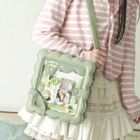 Doll Carrying Bag Transparent Badge Display Bag Small Capacity Bag Soft For Daily Outing Female Users Shopping