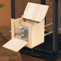 Wooden Parrot Breeding Box Wall Mount with Window Parrot Wood House Warm Bird Breeding Nest For Budgie Lovebirds Parakeet