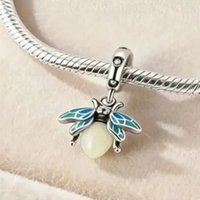925 Sterling Silver Charm Luminous Firefly Fit Original Bracelets Beads Diy For Women Fashion Jewelry Gift