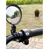 AliExpress NONE 1Pc/2Pcs 360 Degree Electric Scooter Rearview Mirror Rotatable Adjustable Rear View Glass Replacement Wide Angle Convex Surface