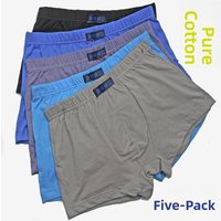 Loose High-Waisted plus Size Men's Cotton Underwear Pure Cotton Boxer Shorts for Middle-Aged And Elderly Dad Swimsuit Bottoms