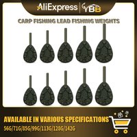Anti-Slip Carp Lead Weights - Multiple Sizes 56g-113g, Freshwater & Saltwater Carp Bottom Fishing Tackle