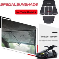 Glass Roof Skylight Sunshade For Tesla Model X Mesh Sun Shades Front Rear Sunroof Blind Shading Net Decorative Car Accessories