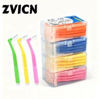 20 Pieces Boxed L-shaped Interdental Brushes for Orthodontics, Soft Bristle Interdental Cleaners, Interdental Brushes