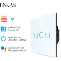 Smart Switches 1/2/3 Gang Wifi Touch Light Wall Sensor Switch Works with Tuya Control Smart Life Google Alexa Alice Yandex